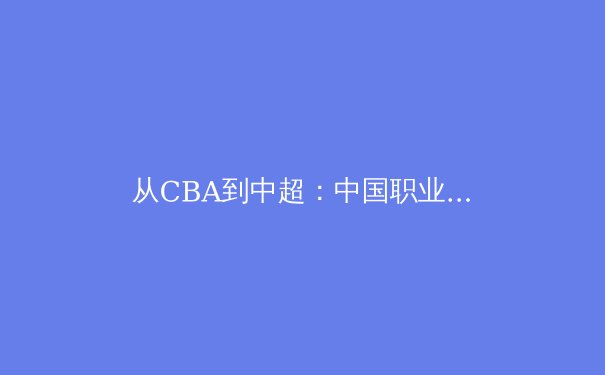 从CBA到中超：中国职业体育的商业化迷思与破局之道 - 3